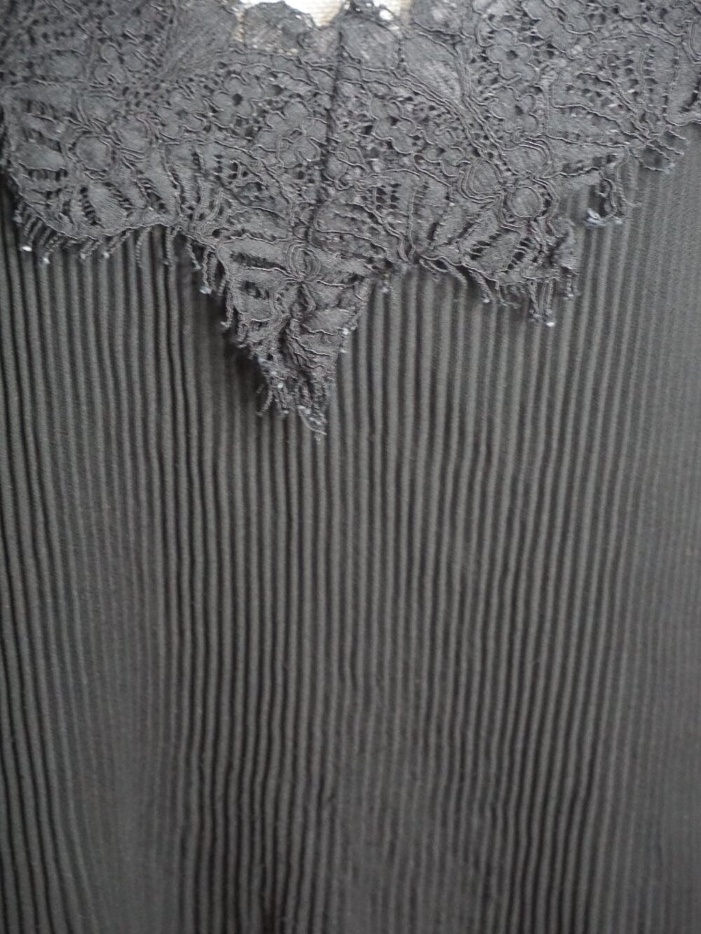 Zara Woman Black Pleated Lace Trim Top/Dress – Size XXL - Picture 3 of 4